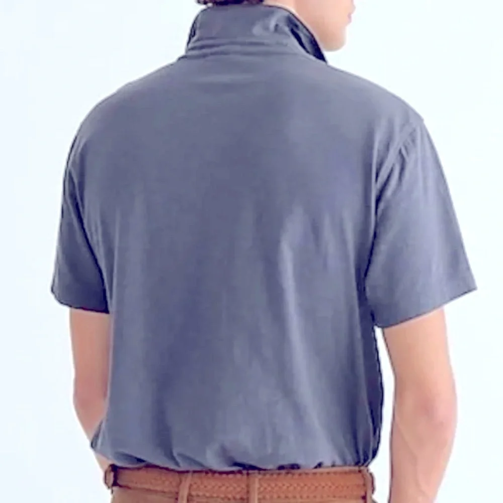 J.Crew Classic Gray polo shirt cotton pocket‎ Large